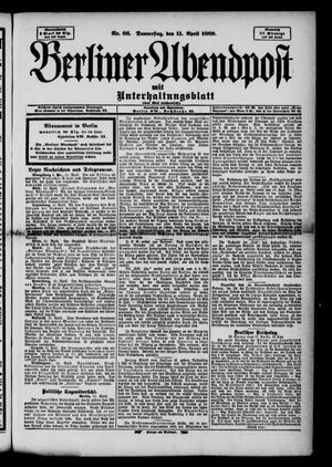 Berliner Abendpost vom 11.04.1889