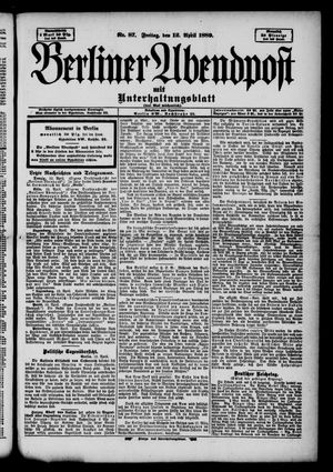 Berliner Abendpost vom 12.04.1889