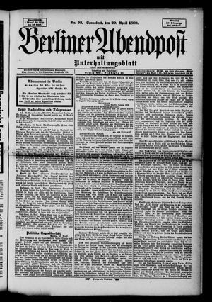 Berliner Abendpost vom 20.04.1889