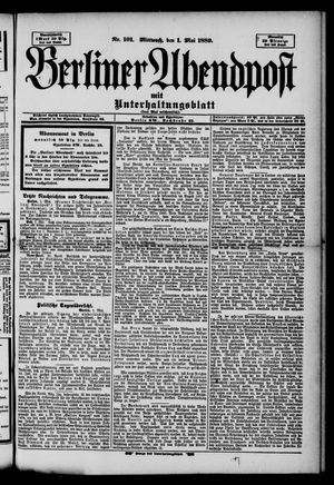 Berliner Abendpost vom 01.05.1889