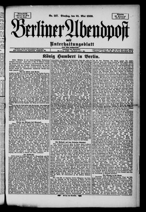 Berliner Abendpost vom 21.05.1889