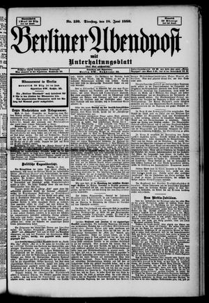 Berliner Abendpost vom 18.06.1889