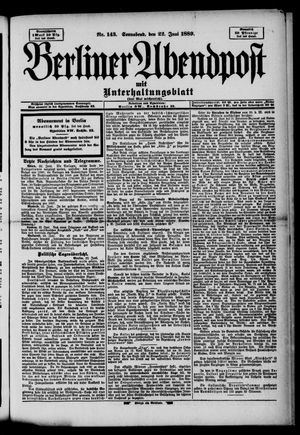 Berliner Abendpost vom 22.06.1889