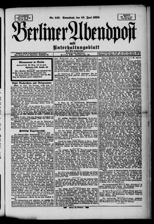 Berliner Abendpost vom 22.06.1889