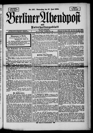 Berliner Abendpost vom 27.06.1889