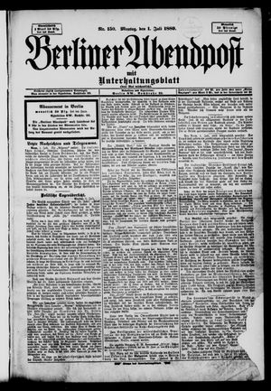 Berliner Abendpost on Jul 1, 1889