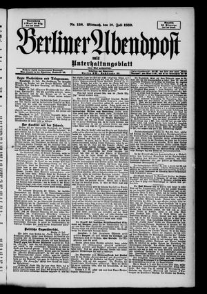 Berliner Abendpost vom 10.07.1889