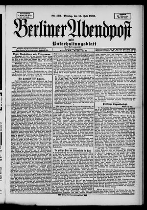 Berliner Abendpost on Jul 15, 1889