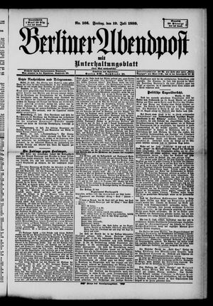 Berliner Abendpost vom 19.07.1889