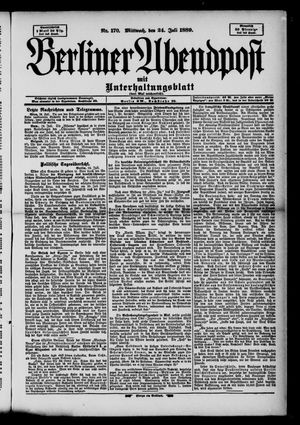 Berliner Abendpost vom 24.07.1889