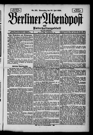 Berliner Abendpost vom 25.07.1889