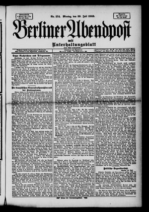 Berliner Abendpost vom 29.07.1889