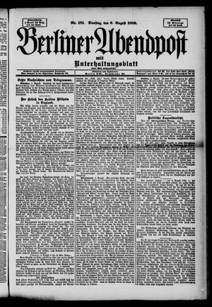 Berliner Abendpost vom 06.08.1889