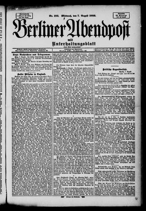 Berliner Abendpost on Aug 7, 1889
