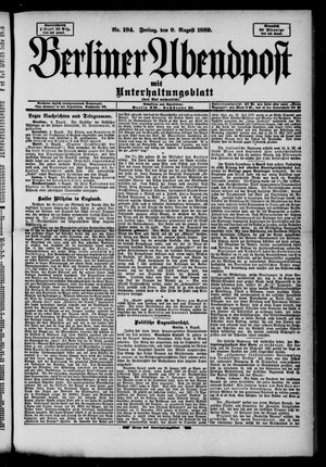 Berliner Abendpost vom 09.08.1889