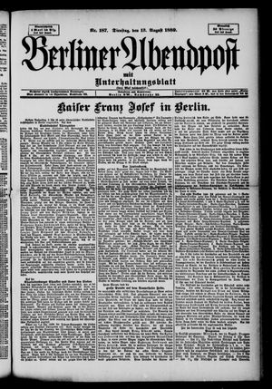 Berliner Abendpost vom 13.08.1889