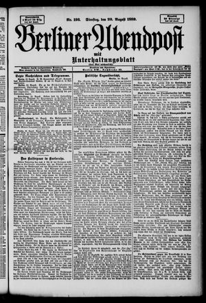 Berliner Abendpost on Aug 20, 1889