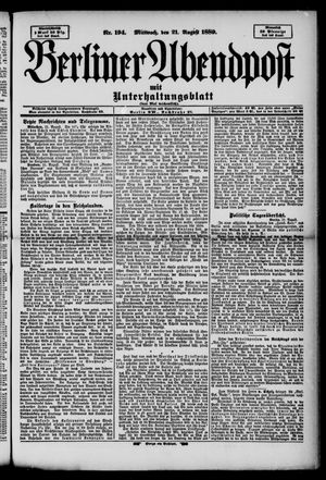 Berliner Abendpost vom 21.08.1889