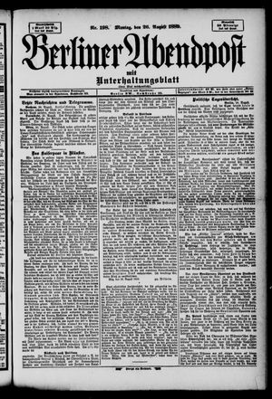 Berliner Abendpost vom 26.08.1889