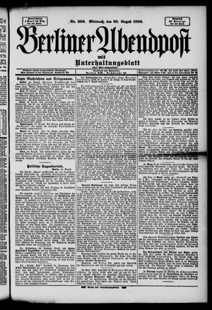 Berliner Abendpost vom 28.08.1889