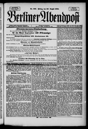 Berliner Abendpost vom 30.08.1889