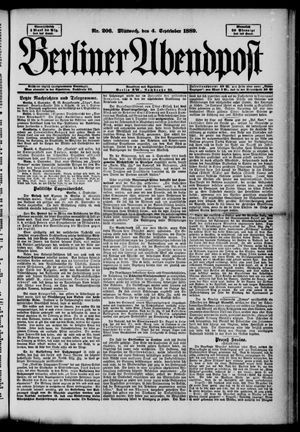 Berliner Abendpost vom 04.09.1889