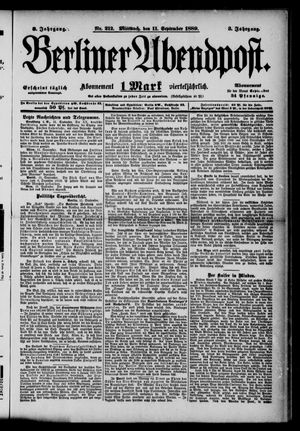 Berliner Abendpost vom 11.09.1889