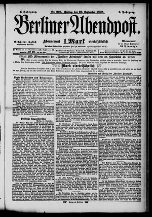 Berliner Abendpost vom 20.09.1889