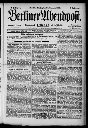 Berliner Abendpost vom 24.09.1889