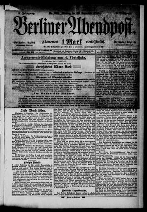 Berliner Abendpost on Sep 30, 1889