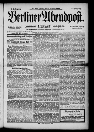 Berliner Abendpost vom 04.10.1889