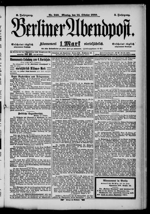 Berliner Abendpost on Oct 14, 1889