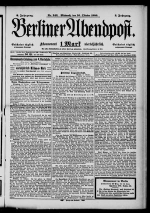 Berliner Abendpost vom 16.10.1889