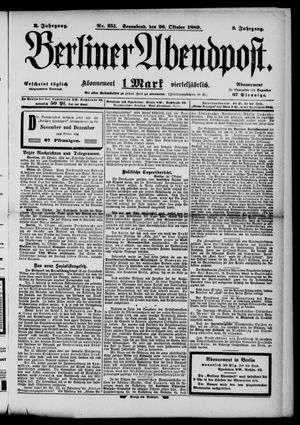 Berliner Abendpost vom 26.10.1889
