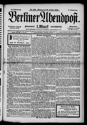 Berliner Abendpost vom 28.10.1889