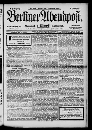 Berliner Abendpost vom 01.11.1889
