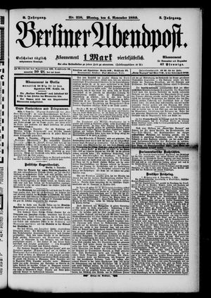 Berliner Abendpost vom 04.11.1889