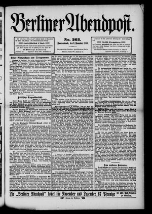 Berliner Abendpost vom 09.11.1889