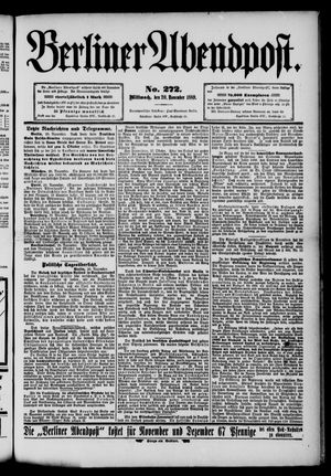 Berliner Abendpost vom 20.11.1889