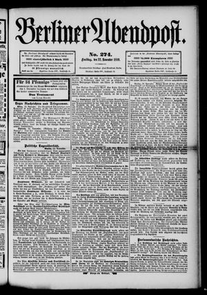 Berliner Abendpost vom 22.11.1889