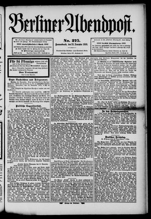 Berliner Abendpost vom 23.11.1889