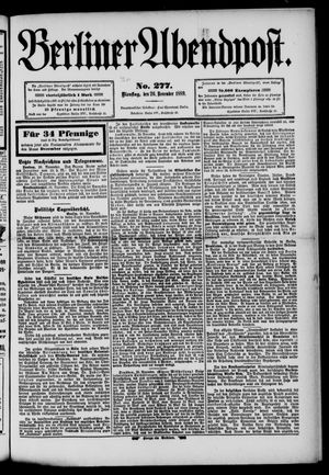 Berliner Abendpost vom 26.11.1889