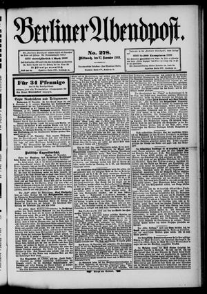 Berliner Abendpost vom 27.11.1889