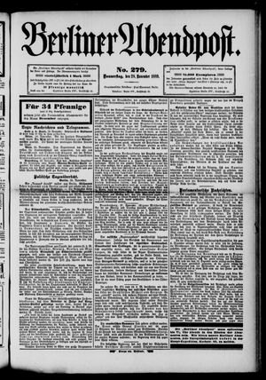 Berliner Abendpost vom 28.11.1889