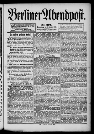 Berliner Abendpost on Dec 12, 1889