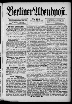 Berliner Abendpost vom 13.12.1889