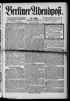 Berliner Abendpost vom 18.12.1889