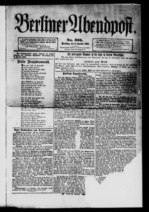Berliner Abendpost vom 31.12.1889