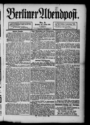 Berliner Abendpost on Jan 7, 1890
