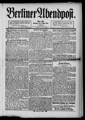 Berliner Abendpost vom 14.01.1890